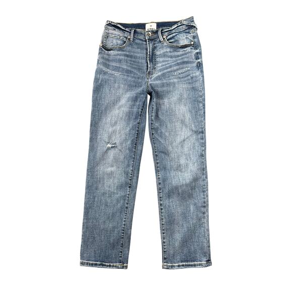 Serra Denim - Serra by Joie Rucker Light Wash Distressed Straight Jeans Stretch Denim - 28